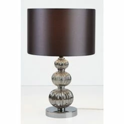 Searchlight Harlow Chrome & Smoke Glass Table Lamp