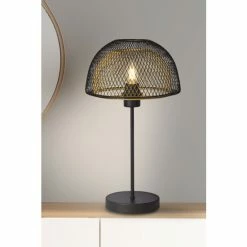 Searchlight Galen Black & Gold Table Lamp