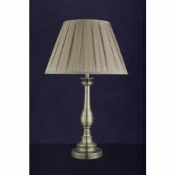 Searchlight Antique Brass Flemish Table Lamp