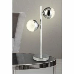 Searchlight Lexi Chrome & Clear Glass Table Lamp