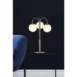 Searchlight Satin Nickel Morton Table Lamp