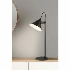 Searchlight Luz Black & White Table Lamp