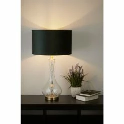 Searchlight Chrome Ripple Antique Brass And Texture Glass Base -Searchlight Shop unnamed file 1185