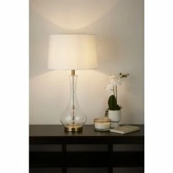 Searchlight Chrome Ripple Antique Brass And Texture Glass Base -Searchlight Shop unnamed file 1186