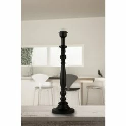 Searchlight Black Lumi Candlestick Table Lamp Base