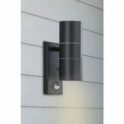 Searchlight Black Alliance LED Outdoor Wall Light