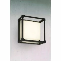 Searchlight Grey Boxy Grey And Opal Square Outdoor Wall Light -Searchlight Shop unnamed file 1301
