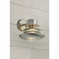 Searchlight Silver Max Lantern Outdoor Wall Light