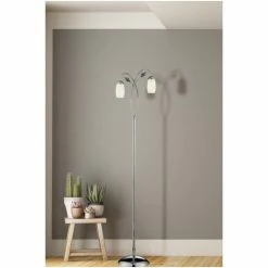 Searchlight Fay Chrome & White Glass Floor Lamp -Searchlight Shop unnamed file 1451