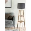 Searchlight Natural Smythe Wood Finish Shelf Floor Lamp
