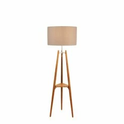 Searchlight Light Wood & Grey Donny Shelf Floor Lamp -Searchlight Shop unnamed file 1488