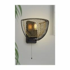 Searchlight Galen Matt Black Layered Mesh Wall Light -Searchlight Shop unnamed file 1621
