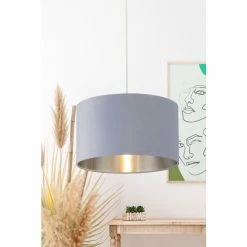 Searchlight Josie Light Blue Velvet Easy Fit Shade