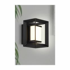 Searchlight Bowe Rectangular Black & White LED Wall Light -Searchlight Shop unnamed file 1631