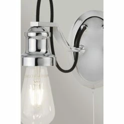 Searchlight Chrome Olivia 2 Light Wall Light With Black Braided Fabric Cable -Searchlight Shop unnamed file 1636