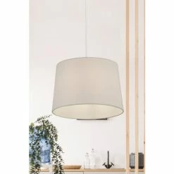 Searchlight Ivory Cream Dawn Tapered Linen Shade