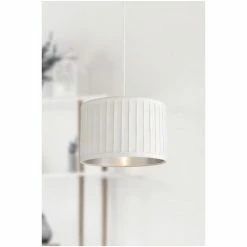 Searchlight Ivory Lottie Pleated Velvet With Silver Inner Shade -Searchlight Shop unnamed file 184