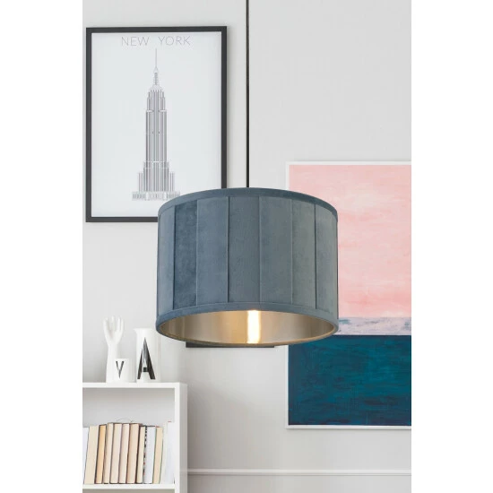 unnamed-file-212.jpg Searchlight Lucy Turquoise Blue Velvet Easy Fit Shade -Searchlight Shop unnamed file 212