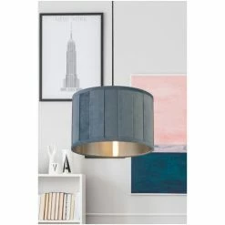 Searchlight Lucy Turquoise Blue Velvet Easy Fit Shade 5 Searchlight Lucy Turquoise Blue Velvet Easy Fit Shade -Searchlight Shop unnamed file 215