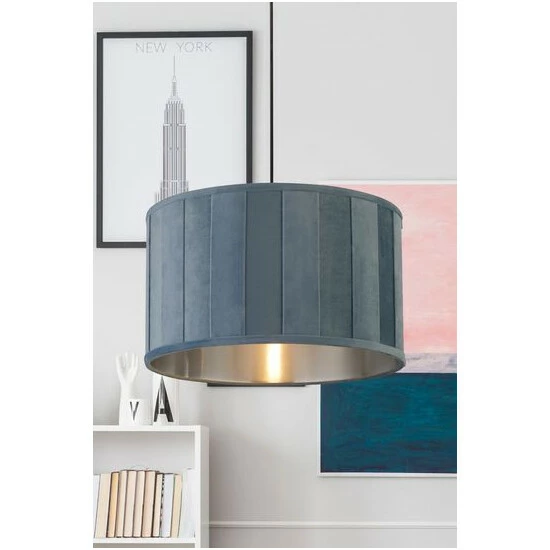 unnamed-file-249.jpg Searchlight Lucy Turquoise Blue Velvet Easy Fit Shade -Searchlight Shop unnamed file 249