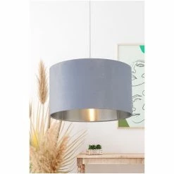 Searchlight Blue Josie Velvet Silver Inner Easy Fit Shade 5 Searchlight Blue Josie Velvet Silver Inner Easy Fit Shade -Searchlight Shop unnamed file 257