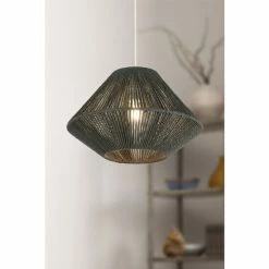 Searchlight Grey Steine Paper String Woven Shade