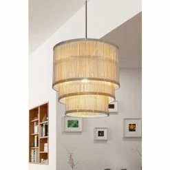 Searchlight Natural Trio Three Tier Bamboo Shade