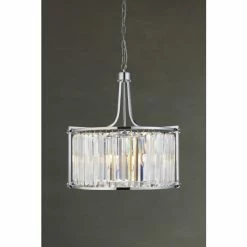 Searchlight Chrome Mystic 5 Light Drum Pendant