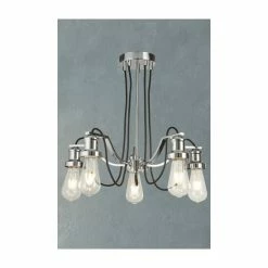 Searchlight Chrome/Black Olivia 5 Light Ceiling Light -Searchlight Shop unnamed file 328