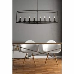 Searchlight Matt Black Elvira 8 Light Ceiling Light