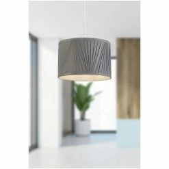 Searchlight Grey Clara Pleated Shade 5 Searchlight Grey Clara Pleated Shade -Searchlight Shop unnamed file 36