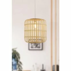 Searchlight Natural Mimi Bamboo Frame Easy Fit Shade