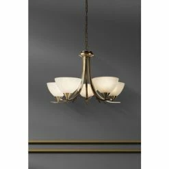 Searchlight Antique Brass Carrick 5 Light Ceiling Light