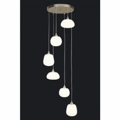 Searchlight Silver Magda Cascading 6 Light
