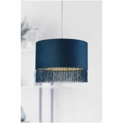 Searchlight Navy Blue Geena Velvet Fringe Shade 5 Searchlight Navy Blue Geena Velvet Fringe Shade -Searchlight Shop unnamed file 462