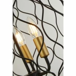 Searchlight Black/Gold Hollow 3 Light Bar Ceiling Pendant -Searchlight Shop unnamed file 492