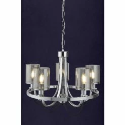 Searchlight Chrome Catalina 5 Light Ceiling Light