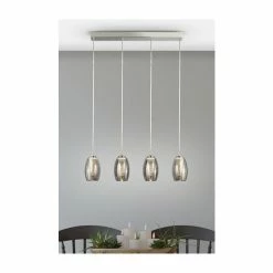 Searchlight Giana 4 Light Chrome & Smoked Glass Bar Ceiling Pendant 4 Searchlight Giana 4 Light Chrome & Smoked Glass Bar Ceiling Pendant -Searchlight Shop unnamed file 506