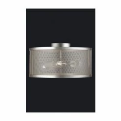 Searchlight Matt Silver Chantilly Flush Ceiling Light -Searchlight Shop unnamed file 512