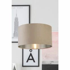 Searchlight Josie Taupe Velvet Easy Fit Shade