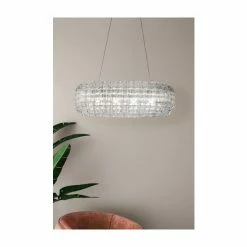 Searchlight Clear/Chrome Zaza 4 Light Ceiling Light -Searchlight Shop unnamed file 556