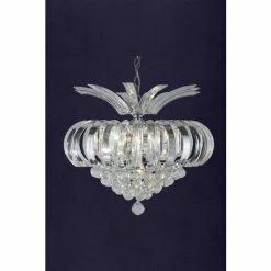 Searchlight Clear Crystal Dottie 5 Light Flush Ceiling Light