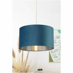 Searchlight Josie Teal Blue Velvet Easy Fit Shade -Searchlight Shop unnamed file 61