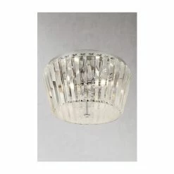 Searchlight Alexandria 3 Light Chrome & Crystal Flush Ceiling Light -Searchlight Shop unnamed file 624