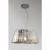 Searchlight Alexandria 5 Light Chrome & Crystal Glass Ceiling Pendant