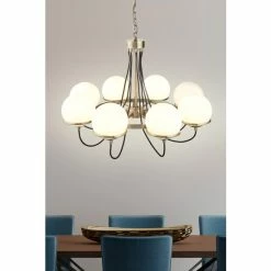 Searchlight Lotti 8 Light Antique Brass Ceiling Light