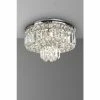 Searchlight Tallulah 5 Light Crystal Flush Ceiling Light