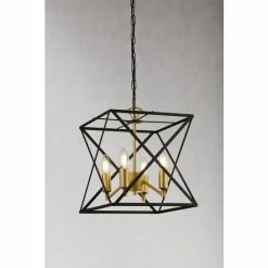 Searchlight Black Maru 4 Light Ceiling Pendant