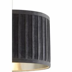 Searchlight Grey Lottie Pleated Velvet Shade 4 Searchlight Grey Lottie Pleated Velvet Shade -Searchlight Shop unnamed file 804