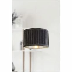 Searchlight Grey Lottie Pleated Velvet Shade 5 Searchlight Grey Lottie Pleated Velvet Shade -Searchlight Shop unnamed file 805